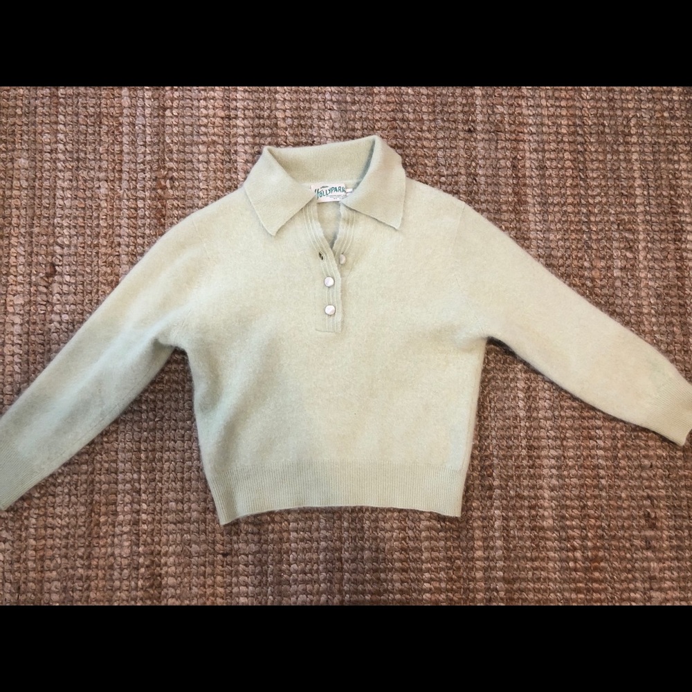 angora collared sweater